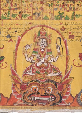 Mystical Calendar. Original Balinese Art : Hand Painted on cloth, 46 x 85 cms image area.