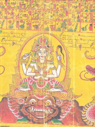 Original Kamasan Balinese Art, Mystical Calendar : Hand Painted on cloth, 41 x 82 cms image area.