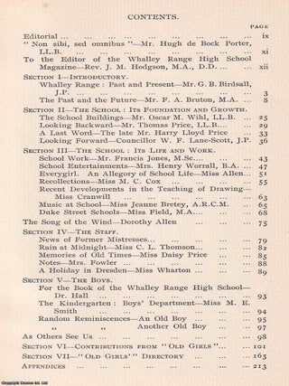 Whalley Range High School for Girls. The Coming of Age. Edited by Florence A. Field, M.A. & G.B. Birdsall, J.P.