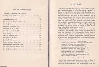 Whalley Range High School for Girls. The Coming of Age. Edited by Florence A. Field, M.A. & G.B. Birdsall, J.P.