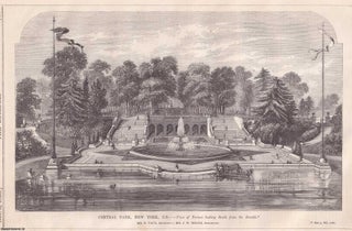1860 : Central Park, New York. View of The Terrace. NEW YORK.