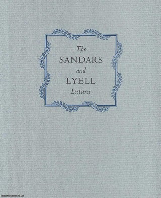 Item #369253 The Sanders and Lyell Lectures. A Checklist with an Introduction by David...