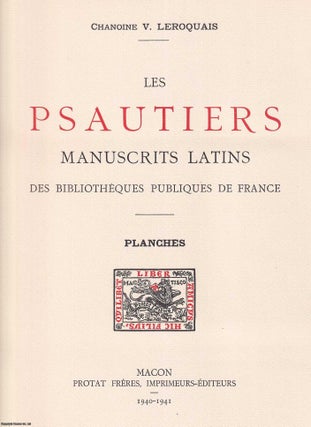 Les Psautiers Manuscrits Latins des Bibliothèques Publiques de France. Planches. LATIN MANUSCRIPTS.