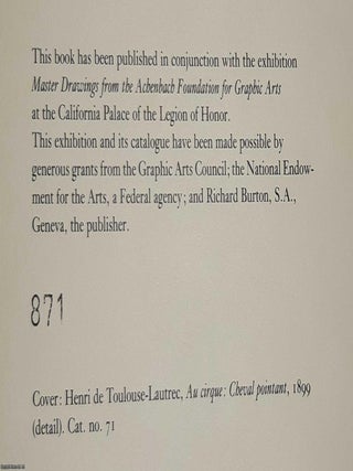 Master Drawings from the Achenbach Foundation for Graphic Arts. The Fine Arts Museums of San Francisco. By Robert Flynn Johnson & Joseph R. Goldyne.