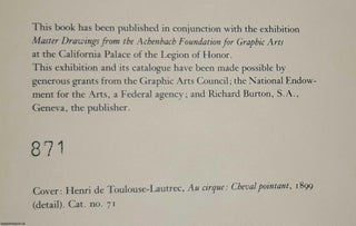 Master Drawings from the Achenbach Foundation for Graphic Arts. The Fine Arts Museums of San Francisco. By Robert Flynn Johnson & Joseph R. Goldyne.