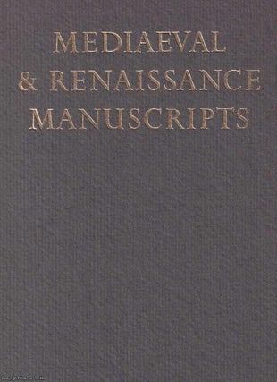 Mediaeval & Renaissance Manuscripts. Major Acquisitions of The Pierpont Morgan. PIERPONT MORGAN LIBRARY.