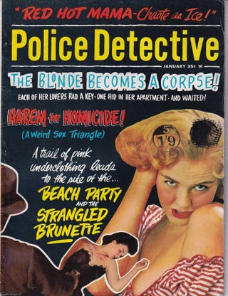 Police Detective. January 1964. The Blonde becomes a Corpse; Harem. PULP MAGAZINE.