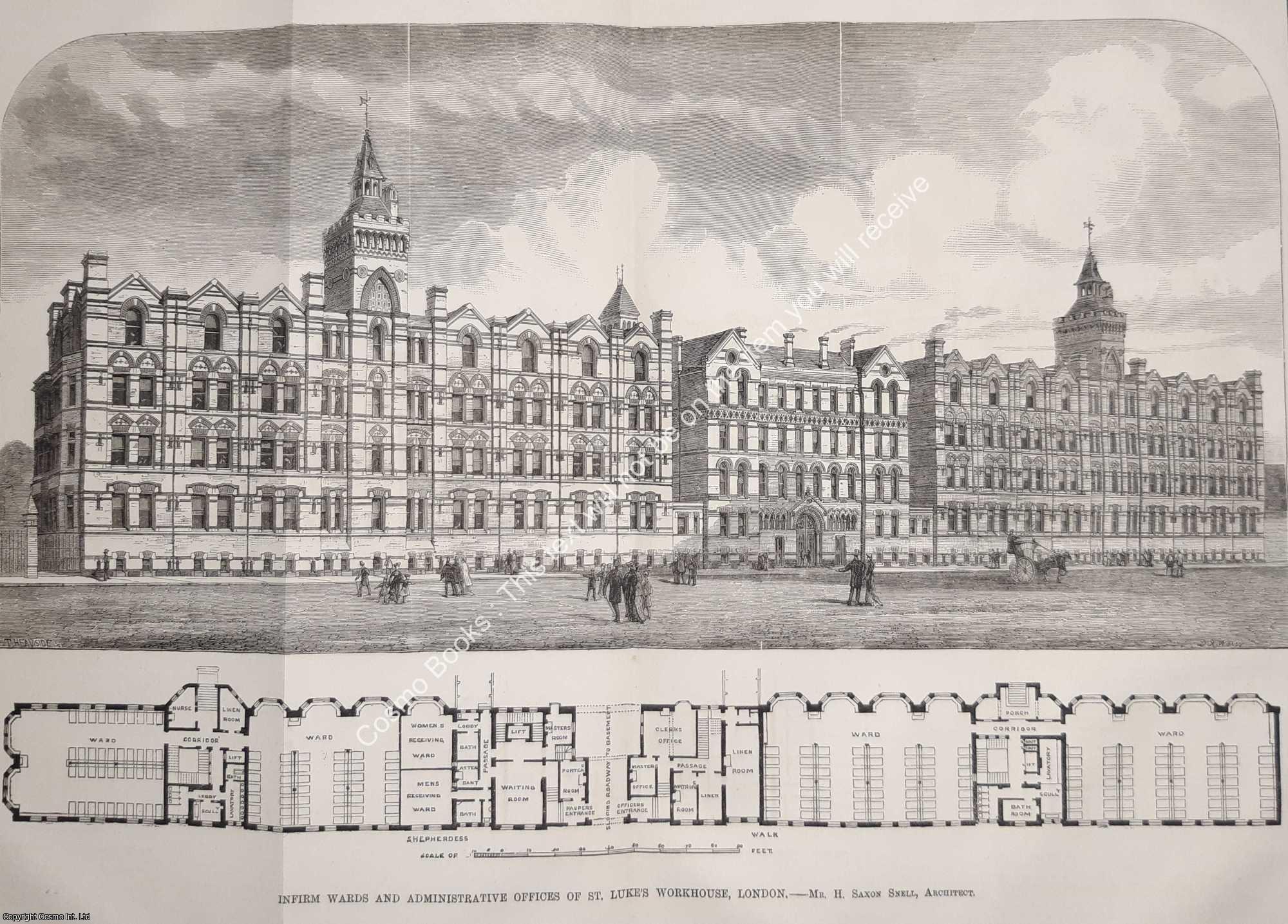 1879 : Infirm Wards and Administrative Offices of St. Luke's Workhouse ...