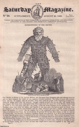 Superstitions of The Druids; Priests of the Ancient Britons. A complete rare weekly issue of the Saturday Magazine, 1832.