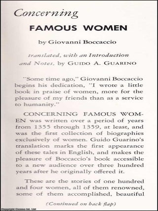 Concerning Famous Women : Boccaccio : De Claris Mulieribus. Translated, with an Introduction & Notes by Guido A. Guarino.