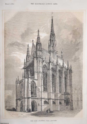 Item #369640 The Saint Chapelle, Paris - Restored. An original coloured litho page from The...