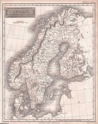Item #369657 1823 : Map of Denmark, Sweden & Norway, with accompanying text regarding Denmark,...