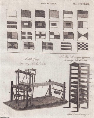 Item #369670 1797 : Samuel Sholl's Silk Loom, and Silk. A diagram, with accompanying text. A rare...