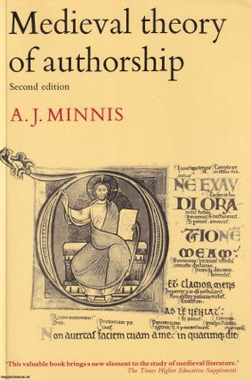 Medieval theory of authorship. By A.J. Minnis. MEDIEVAL WRITERS.