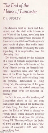 The end of the House of Lancaster. By R.L. Storey.