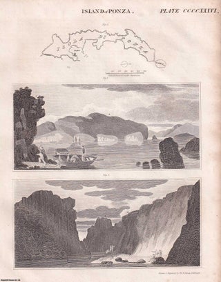 Item #369752 1823 : Island of Ponza, Italian Pontine Islands archipelago. 1 Engraved Plate and...