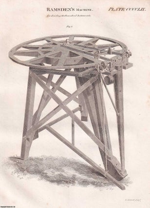 Item #369758 1823 : Ramsden's Machine for Dividing Mathematical Instruments. 5 plates, with...