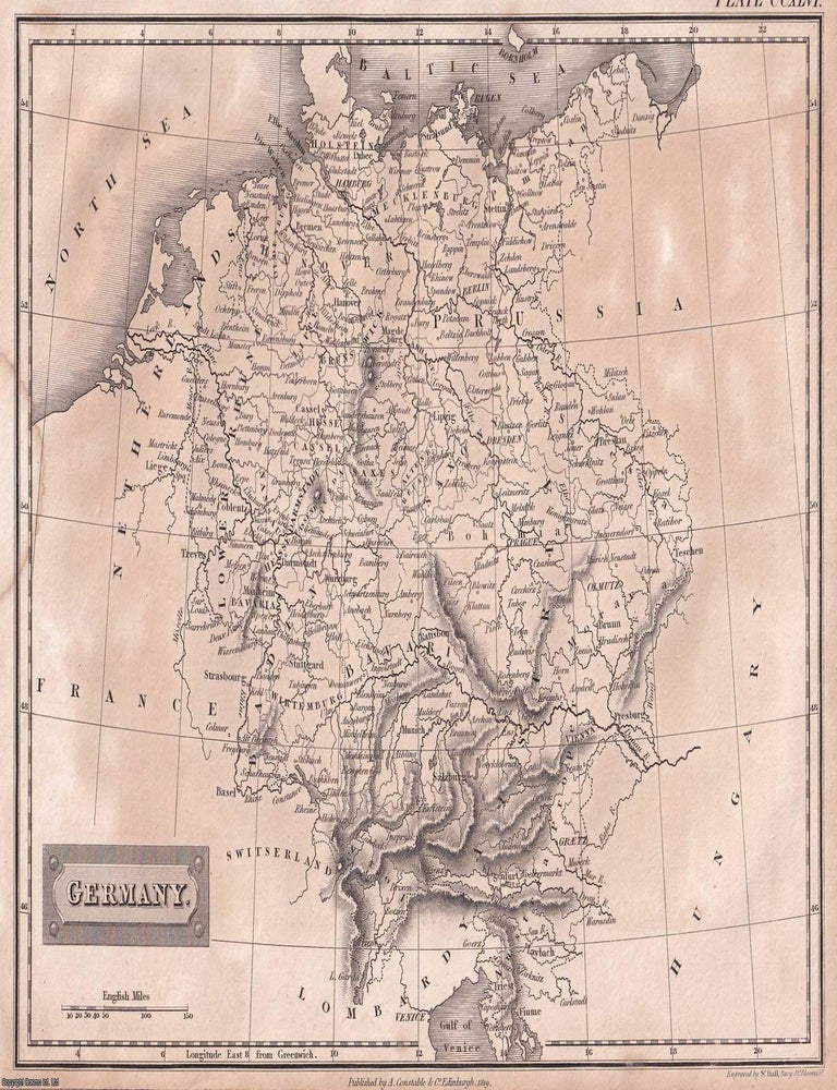 Item #369814 1823 : Germany. Map & Accompanying Text. A rare original article from the...