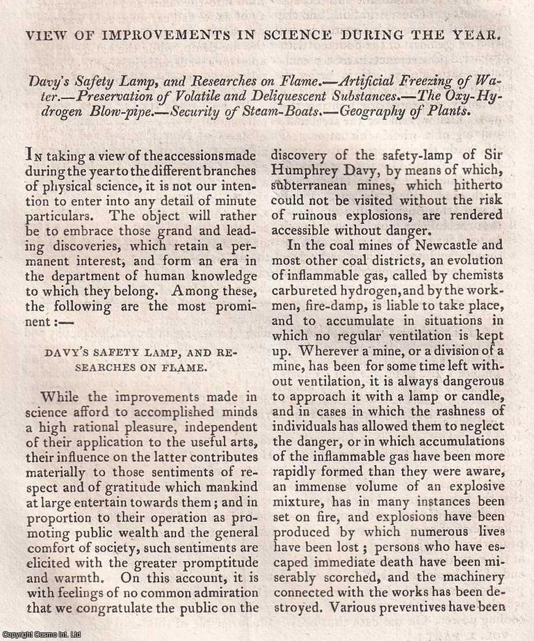 Item #369884 View of Improvements in Science during the year 1817; See picture for full contents....