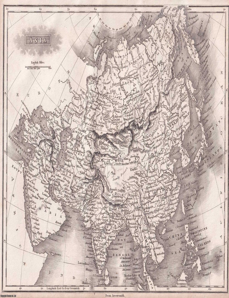 Item #369904 1823 : Asia. 1 engraved map & Accompanying Text. A rare original article from the...