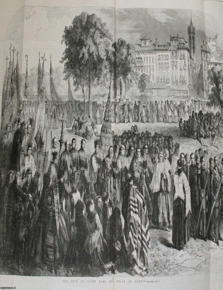 Item #369982 The Fete of Notre Dame del Pilar. An original page from The Illustrated London News,...