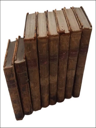 The Spectator by Joseph Addison and Richard Steele, an 8 volume mis‑matched set.
