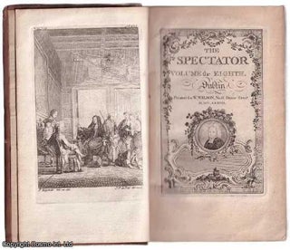 The Spectator by Joseph Addison and Richard Steele, an 8 volume mis‑matched set.