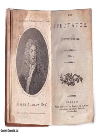 The Spectator by Joseph Addison and Richard Steele, an 8 volume mis‑matched set.
