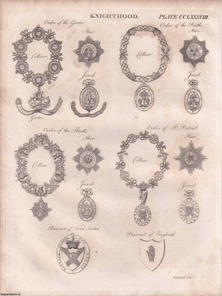 1823 Prints : Zoophytes; Boring of Ordnance; Knighthood; Geology; Levelling .5 Engraved Prints from the Encyclopaedia Britannica, 1823. See pictures for details.