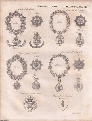 1823 Prints : Zoophytes; Boring of Ordnance; Knighthood; Geology; Levelling .5 Engraved Prints from the Encyclopaedia Britannica, 1823. See pictures for details.