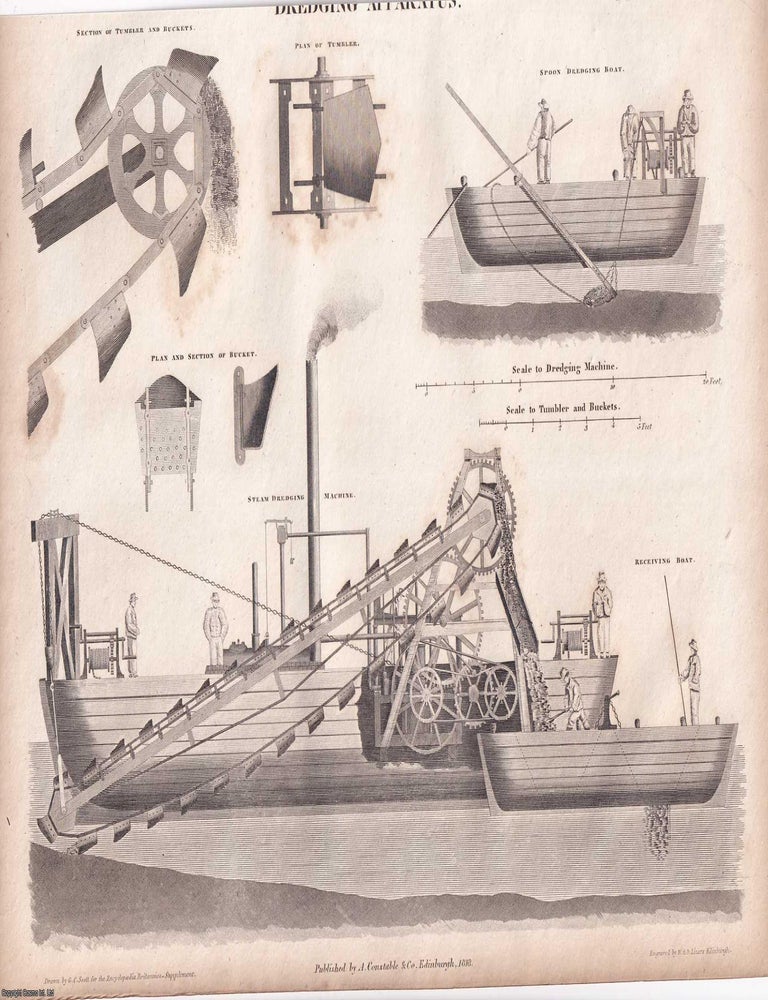 Item #370101 1823 Prints : Dredging Apparatus; Cold, Cooling & Freezing; Spinning Machinery;...