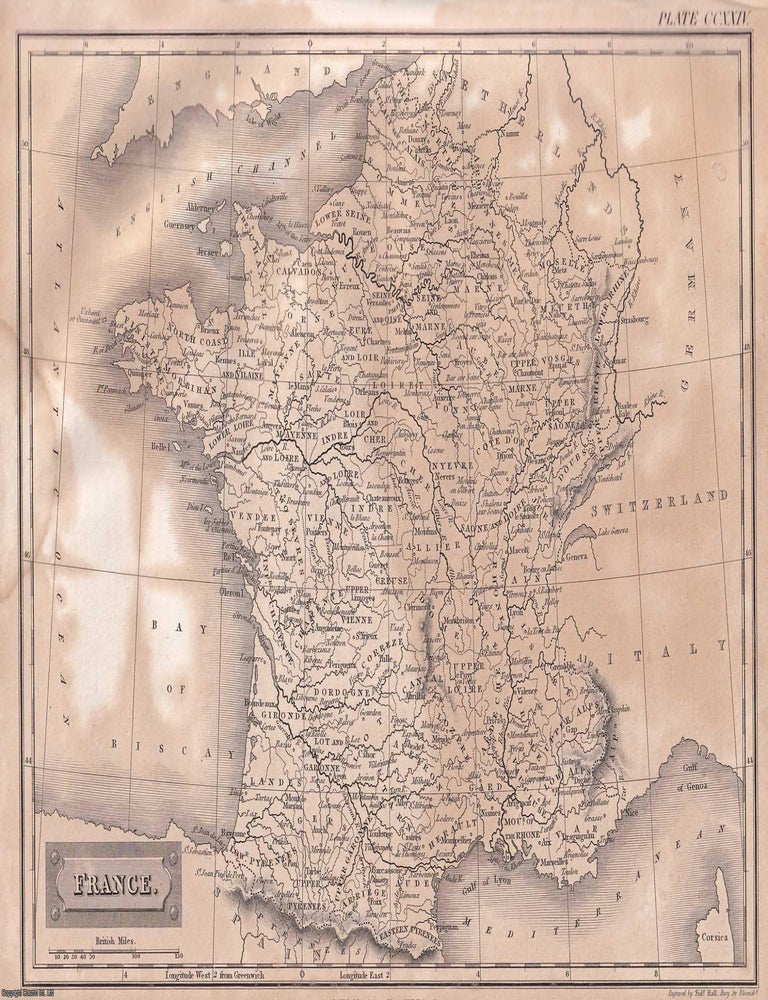 Item #370303 1823 : France, a large kingdom of Europe. With an engraved map. A rare original...