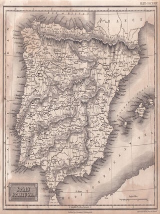 1823 : The Kingdom of Spain, With an engraved map. A rare original article from the Encyclopaedia Britannica, 1823.
