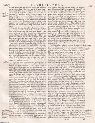 1823 : Architecture. With 20 copper engravings. 40 pages, 20 engraved plates. An article printed in 1823, written by Charles Maclaren (editor).