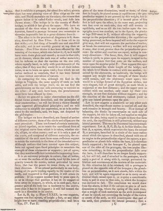 1823 : Bridges, a mode of conveyance from one part of space to another. 2 plates & Accompanying Text. 13 pages, 2 plates. An article printed in 1823, written by Charles Maclaren (editor).