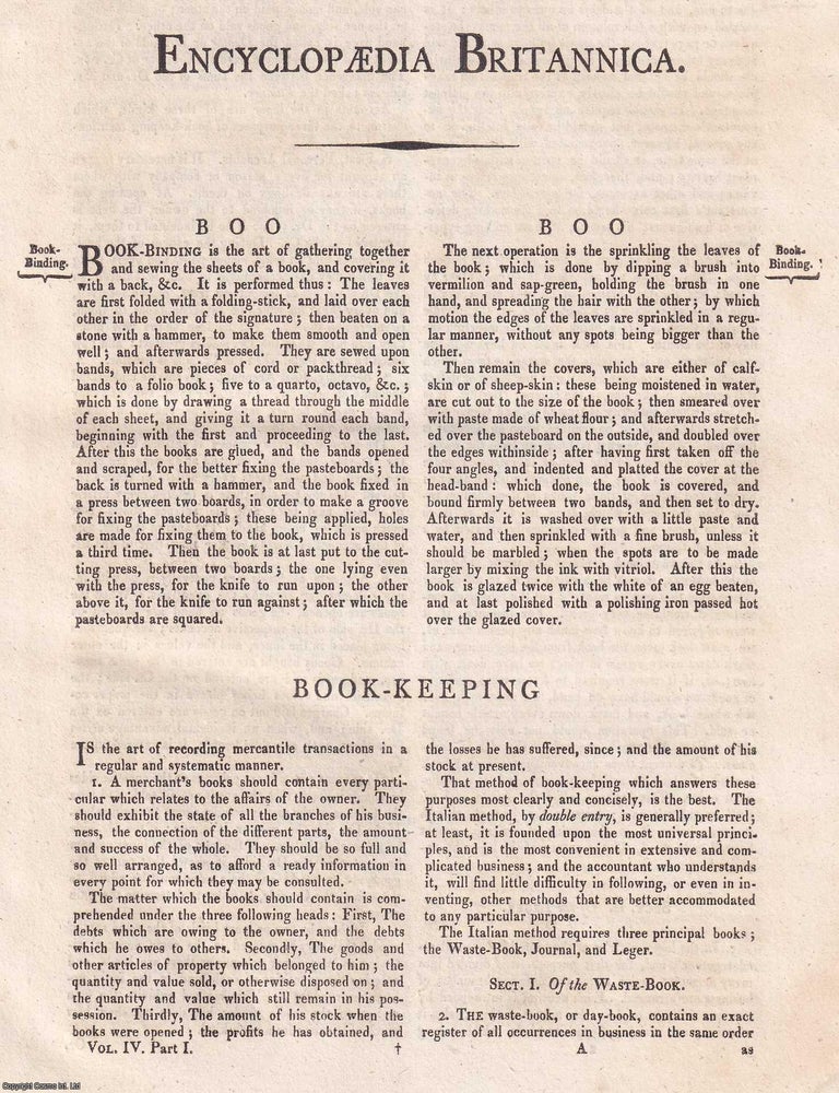 Item #370428 1823 : Book-Keeping ; the art of recording mercantile transactions in a regular and...