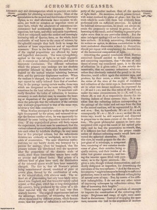 1823 : Achromatic Glasses. 10 pages. An article printed in 1823, written by Charles Maclaren (editor).