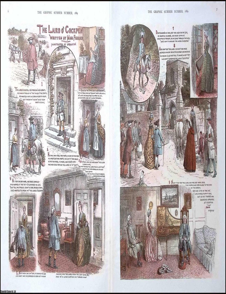 Item #370644 The Laird o' Cockpen. A Two Page Humorous colour print. Written by Miss...