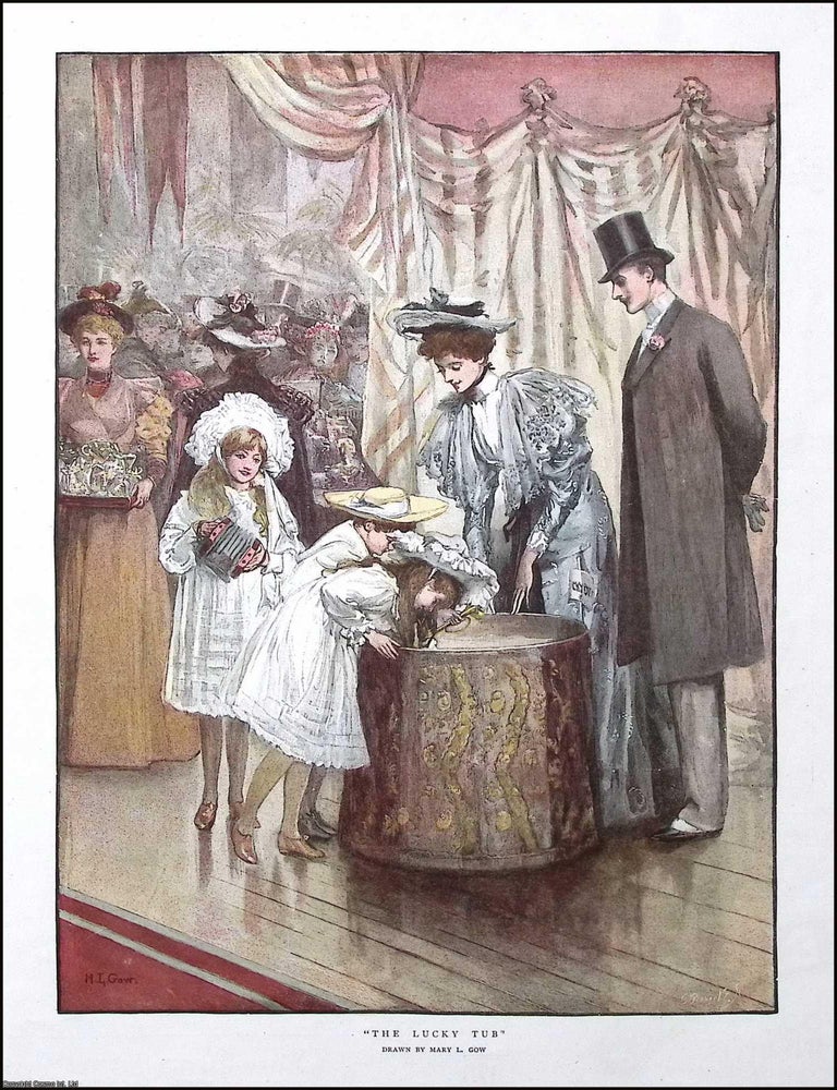 Item #370646 The Lucky Tub. A full page colour print, drawn by Mary L. Gow. 1894 COLOUR PRINT