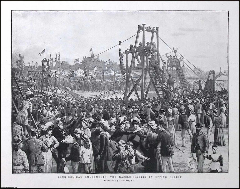 Item #370651 The Razzle-Dazzles in Epping Forest : Bank Holiday Amusements. Drawn by C.J....