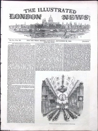 ILN 1843 : The Mismanagement of Wealth; Queen Victoria's Belgian Excursion; All contained in. ILLUSTRATED LONDON NEWS.