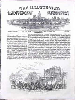 ILN 1843 : Lessons of the Criminal Courts; Queen Victoria's Visit to the Midland Counties; Prince Albert's Visit to Birmingham; All contained in a COMPLETE original issue of The Illustrated London News. Issue No 84, Dec 9, 1843. A rare, original issue from The Illustrated London News, carefully removed and preserved : an important artifact of journalism's golden age!