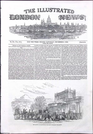 ILN 1843 : Lessons of the Criminal Courts; Queen Victoria's Visit to the Midland Counties; Prince Albert's Visit to Birmingham; All contained in a COMPLETE original issue of The Illustrated London News. Issue No 84, Dec 9, 1843. A rare, original issue from The Illustrated London News, carefully removed and preserved : an important artifact of journalism's golden age!