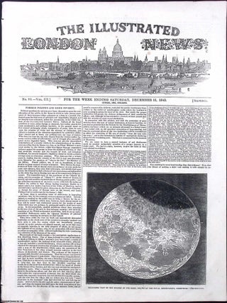 ILN 1843 : Eclipse of the Moon; Smithfield Market; Queen Victoria's Visit to the Midland. ILLUSTRATED LONDON NEWS.