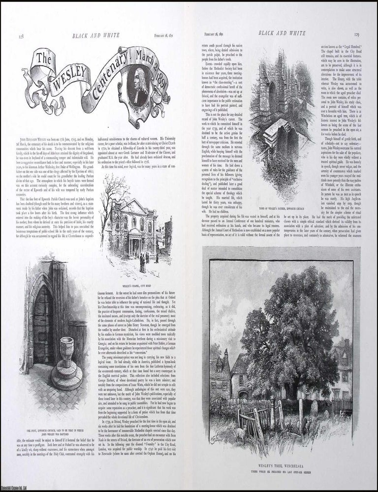 Item #370675 The Wesley Centenary, March 2, 1891, by E.G. Harmer. An original item from The Black...