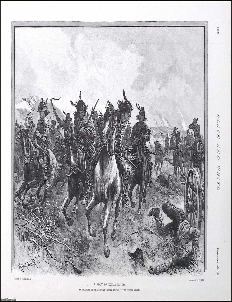 Item #370677 Sioux Wars - the Ghost Dance War. Four full page engravings by Frank Fellar....