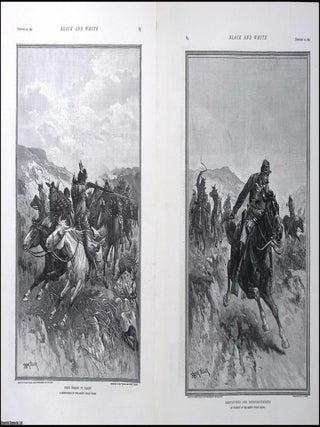 Sioux Wars - the Ghost Dance War. Four full page engravings by Frank Fellar. Original prints from The Black and White Magazine, 1891.