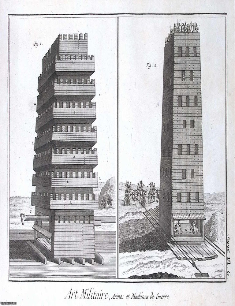 Item #370858 1765 : Art Militaire, Armes et Machines de Guerre, plate 6. This is an original...