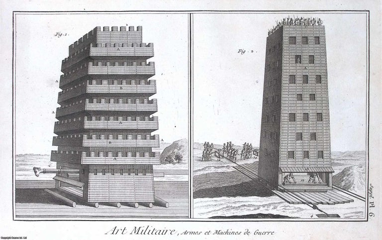 Item #370858 1765 : Art Militaire, Armes et Machines de Guerre, plate 6. This is an original...