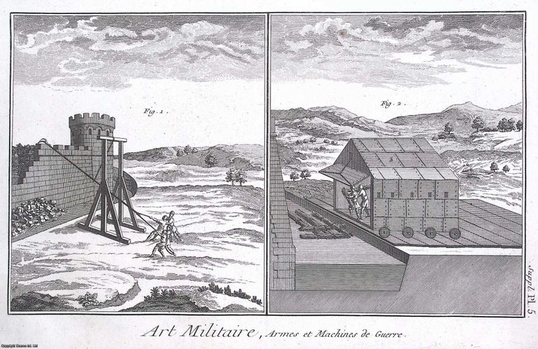 Item #370859 1765 : Art Militaire, Armes et Machines de Guerre, plate 5. This is an original...